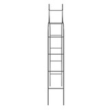 vidaXL Tuinbogen 2 st 120x38x260 cm staal zwart