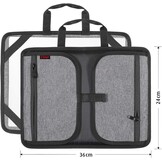 reer TravelKid Play schilderonderlegger voor onderweg, licht en stabiel, praktische tassen, waterafstotend, vuilafstotend, grijs