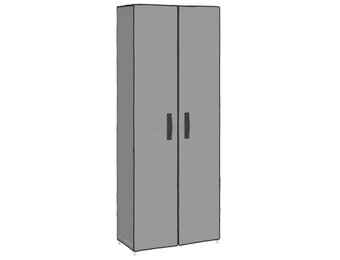 vidaXL Schoenenkast 60x30x166 cm stof grijs