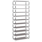 vidaXL Schoenenkast 60x30x166 cm stof grijs