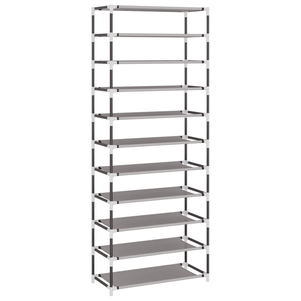 vidaXL Schoenenkast 60x30x166 cm stof grijs