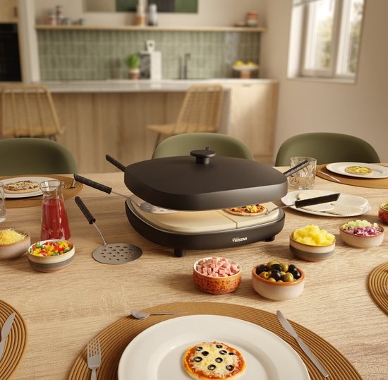 Tristar PZ-9176 Pizza Gourmetset - Family 6 Mini Pizza Oven - Voor 6 personen - Inclusief deegsnijder