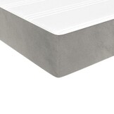 vidaXL Pocketveringmatras 140x200x20 cm fluweel lichtgrijs