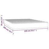 vidaXL Pocketveringmatras 140x200x20 cm fluweel lichtgrijs