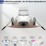 12x LED Inbouwspots Antiek Koper Rond Draaibaar 68mm Inbouwframe GU10 Fitting 230V