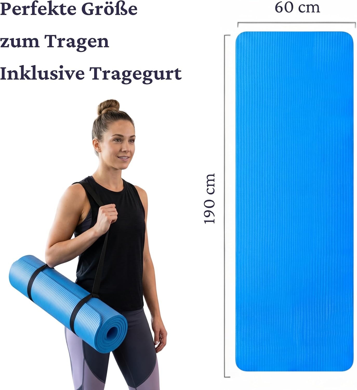 Winder Home Yogamat Fitnessmat 1.5 cm Blauw - Antislip en Comfortabel