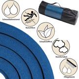 Winder Home Yogamat Fitnessmat 1.5 cm Blauw - Antislip en Comfortabel