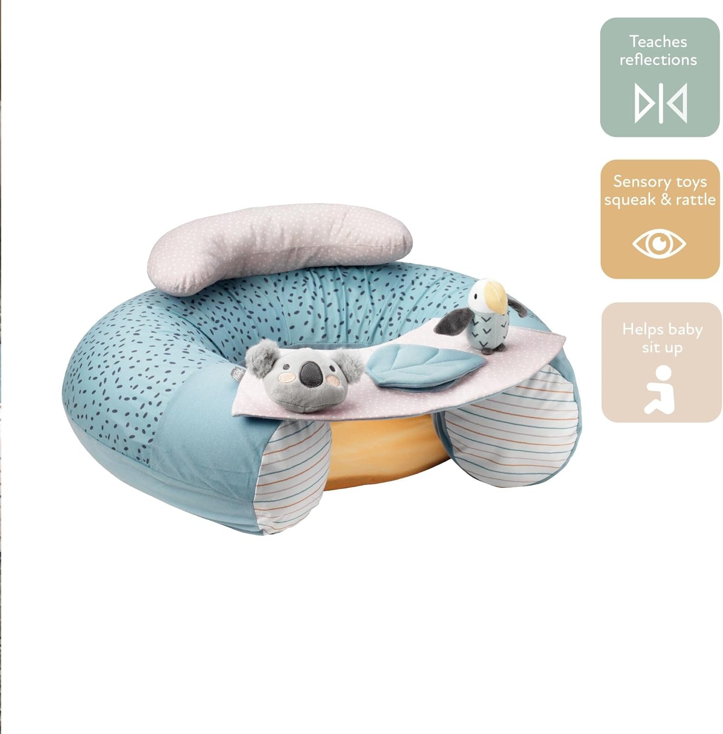 Nuby Animal Adventures Sit-Me-Up Baby Stoel - Vloerstoel en Speelstoel - 6+ maanden