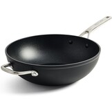 KitchenAid Forged Hardened Aluminium Hard geanodiseerd PFAS-vrij keramisch antiaanbaksel, 30cm/5 liter wok, inductie, ovenbestendig, vaatwasmachinebestendig, zwart - Maat 30cm/5l