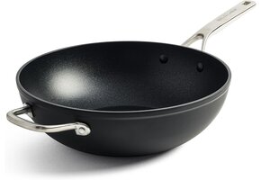 Wok 30cm/5L Inductie PFAS-vrij Keramisch Antiaanbak - Zwart - 41% Korting