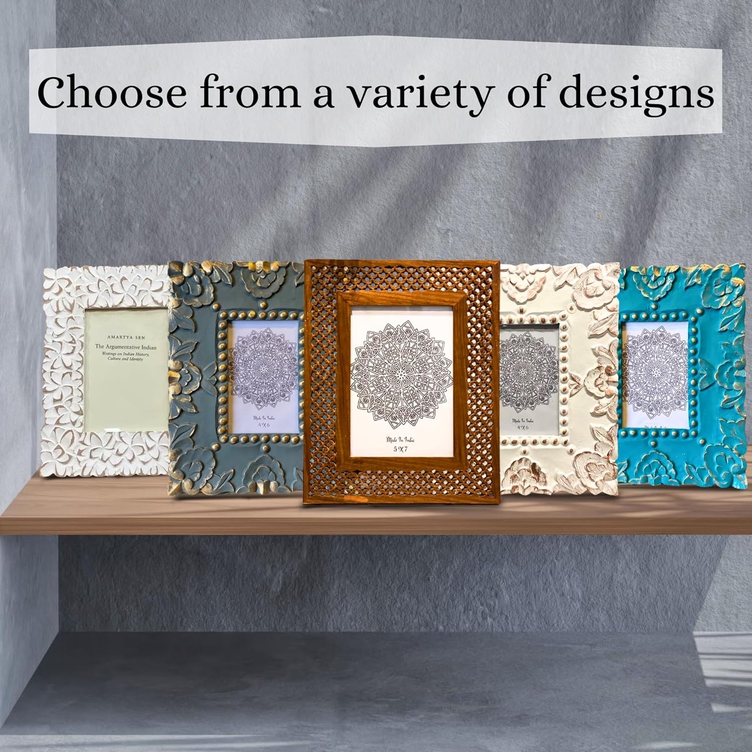 Handgemaakte Sheesham-Houten Fotolijst 15x10 cm met 73% Korting