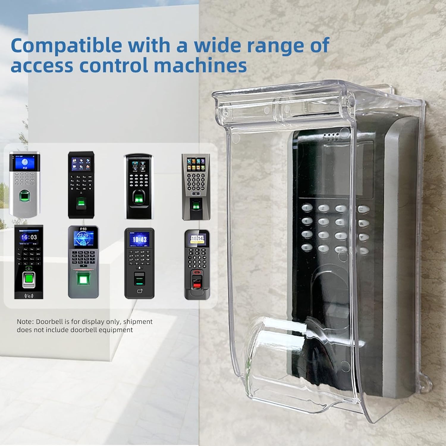 Universele Regenkap Deurbel Transparant met Flip Cover | 75% Korting