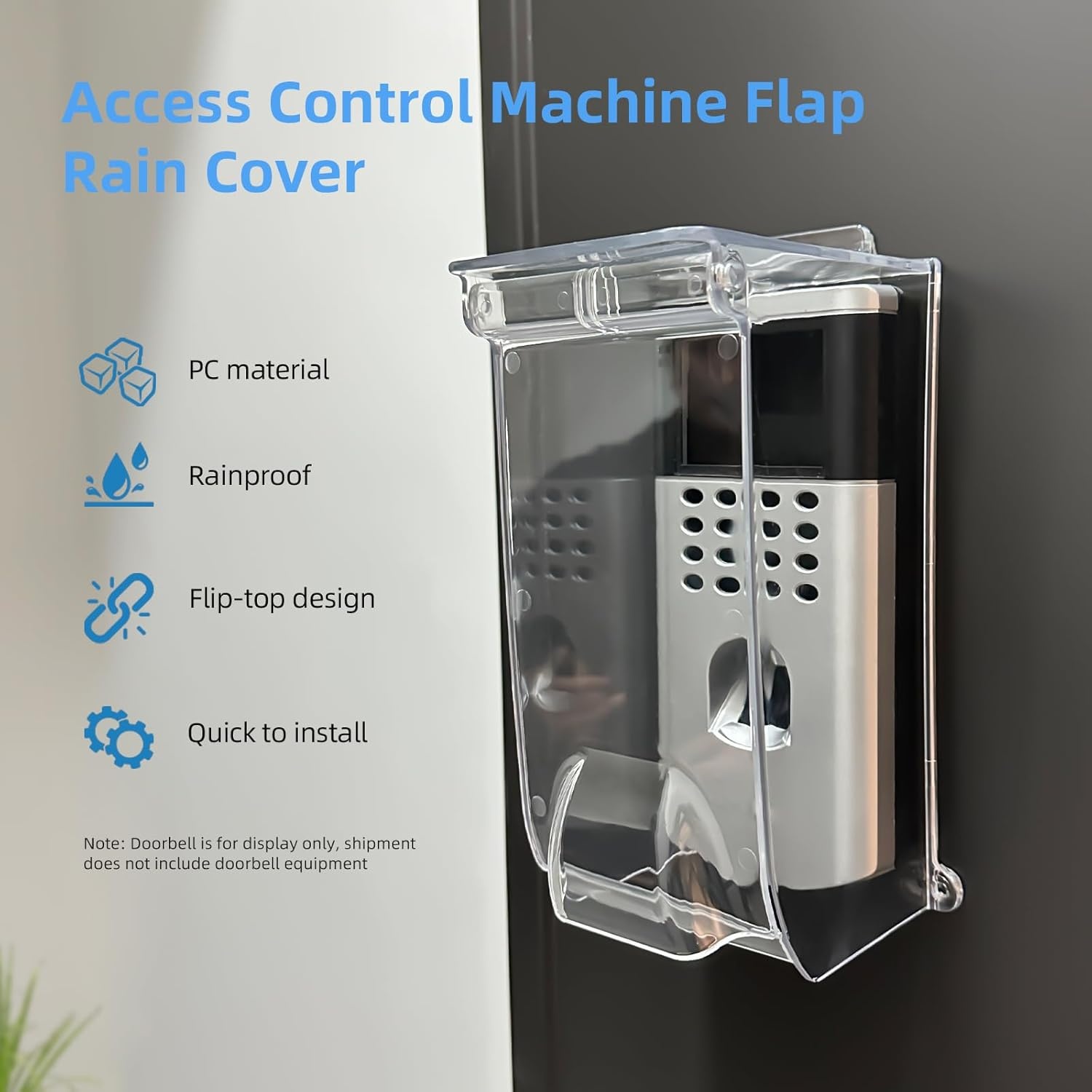 Universele Regenkap Deurbel Transparant met Flip Cover | 75% Korting