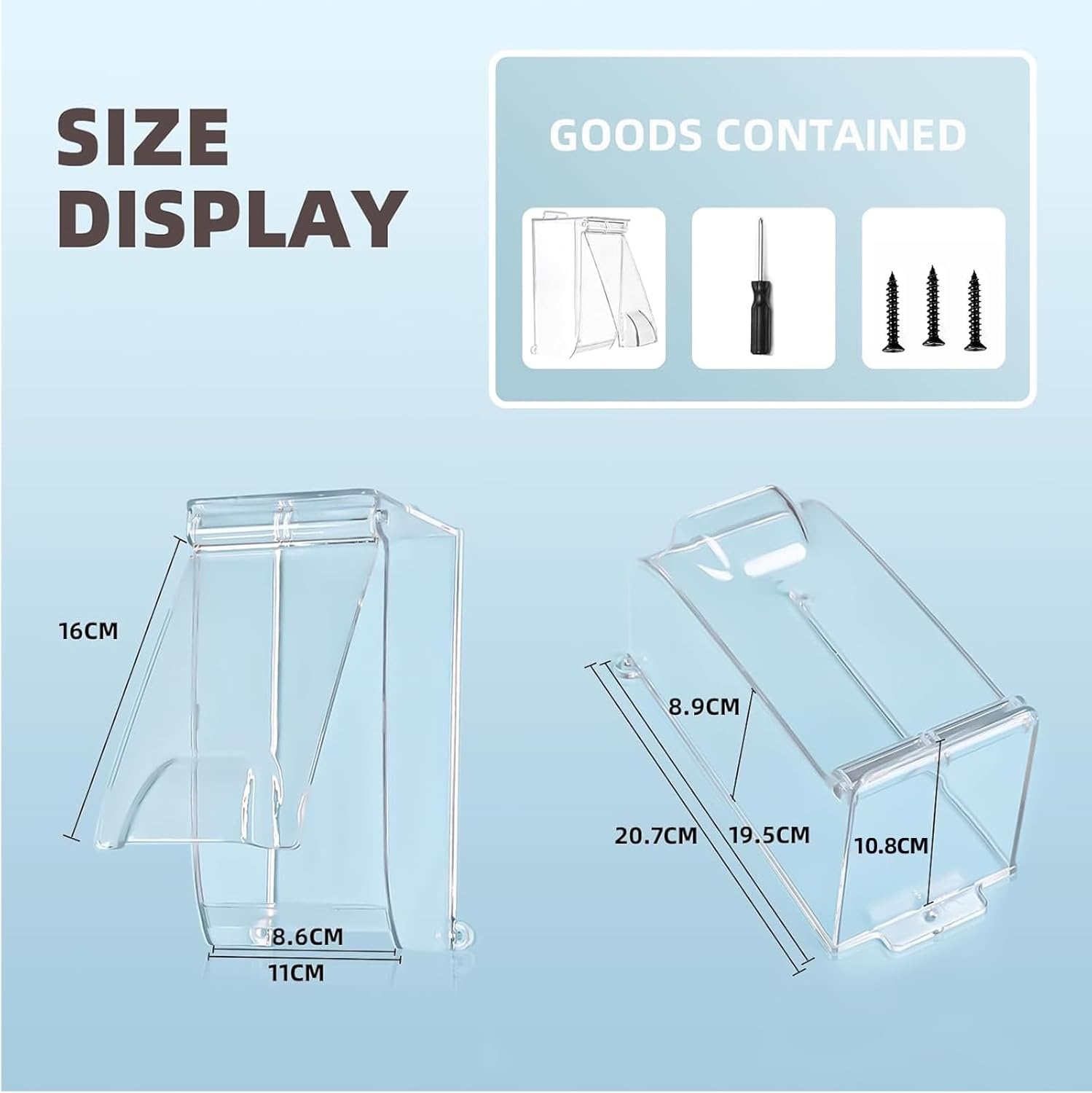 Universele Regenkap Deurbel Transparant met Flip Cover | 75% Korting