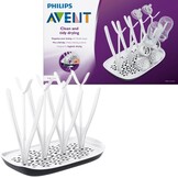 Philips Avent Droogrek - Afneembare lekbak - Ontworpen om hygienisch te drogen - Voor flessen van alle formaten - Gemakkelijk te vullen - 0-24 Maanden - SCF149/00