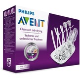 Philips Avent Droogrek - Afneembare lekbak - Ontworpen om hygienisch te drogen - Voor flessen van alle formaten - Gemakkelijk te vullen - 0-24 Maanden - SCF149/00