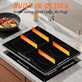 Hobsir Inbouw Inductiekookplaat 60 cm Flex Zone 7200W Touch Control Kinderbeveiliging
