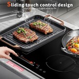 Hobsir Inbouw Inductiekookplaat 60 cm Flex Zone 7200W Touch Control Kinderbeveiliging