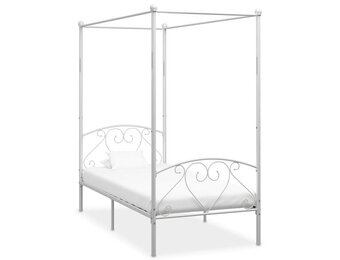 vidaXL Hemelbedframe metaal wit 100x200 cm
