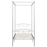 vidaXL Hemelbedframe metaal wit 100x200 cm