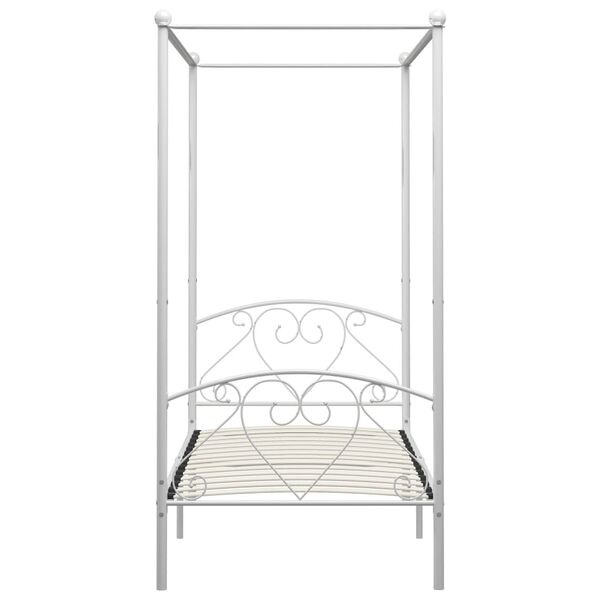 vidaXL Hemelbedframe metaal wit 100x200 cm
