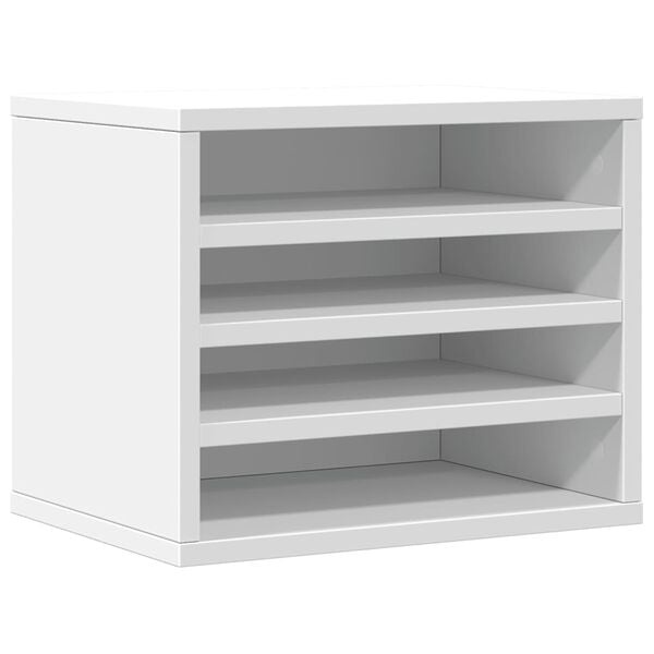 Bureau Organiser 36x26x29,5 cm Bewerkt Hout Wit met 57% Korting