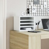 vidaXL Bureau organiser 36x26x29,5 cm bewerkt hout wit