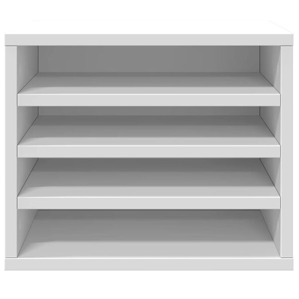 vidaXL Bureau organiser 36x26x29,5 cm bewerkt hout wit