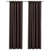 VidaXL Gordijnen Taupe Linnen-look 2 stuks, 60% Korting