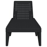 vidaXL Ligbed 186x60x29 cm polypropeen antracietkleurig