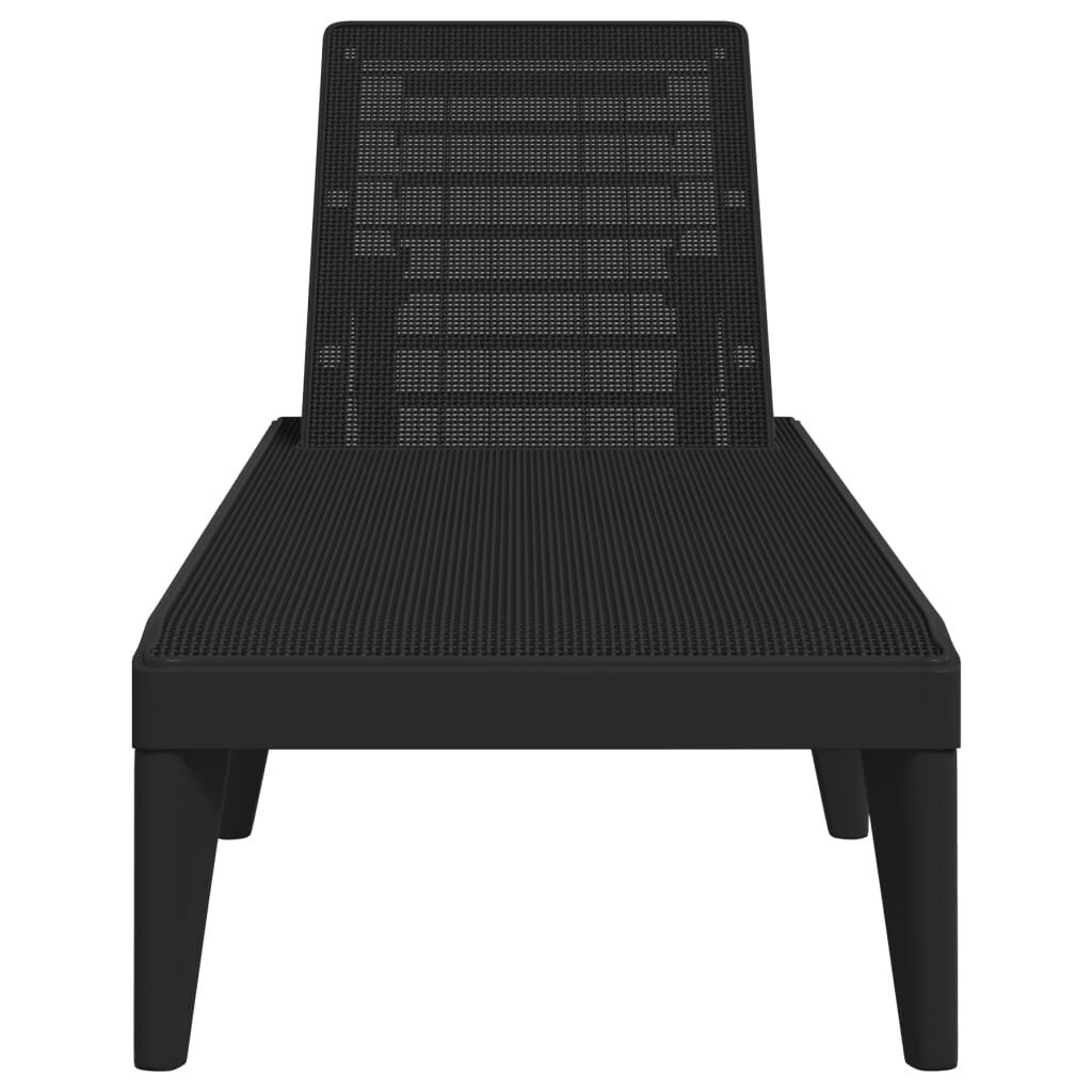 vidaXL Ligbed 186x60x29 cm polypropeen antracietkleurig