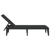 vidaXL Ligbed 186x60x29 cm polypropeen antracietkleurig