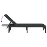 vidaXL Ligbed 186x60x29 cm polypropeen antracietkleurig