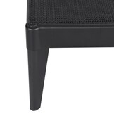 vidaXL Ligbed 186x60x29 cm polypropeen antracietkleurig