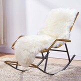 MH MYLUNE HOME Echte Lamsvacht Tapijt Beige 170x60cm - Zacht en Pluizig