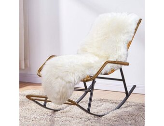 MH MYLUNE HOME Echte Lamsvacht Tapijt Beige 170x60cm - Zacht en Pluizig
