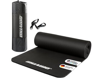 Muawo Premium Sports Mat & Fitness Mat Perfect as Yoga Mat Gym Mat Training Mat Non-Slip Extra Thick & Extra Long Up to 190 cm Long x 100 cm Width x 1.5 cm Thickness