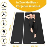 Muawo Premium Sports Mat & Fitness Mat Perfect as Yoga Mat Gym Mat Training Mat Non-Slip Extra Thick & Extra Long Up to 190 cm Long x 100 cm Width x 1.5 cm Thickness
