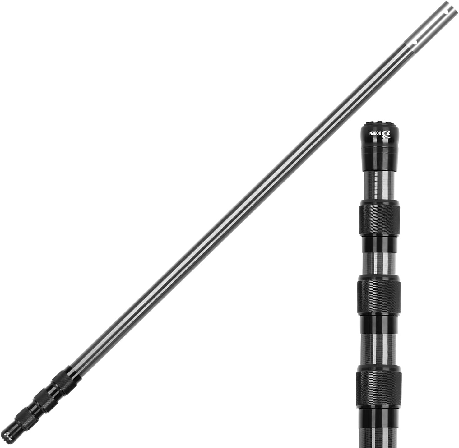 DOBEN Zwembadpoolstang van koolstofvezel, telescopische zwembadpool 3,7 tot 12FT (112-365cm), professionele telescopische zwembad, schoonmaakstangen voor skimmernet, voor het opvangen van drijvende