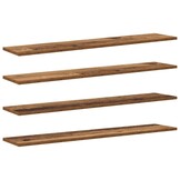 vidaXL Boekenplank Bord 4 pcs Bruin 100 x 20 x 1.5 cm Bewerkt hout