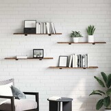 vidaXL Boekenplank Bord 4 pcs Bruin 100 x 20 x 1.5 cm Bewerkt hout