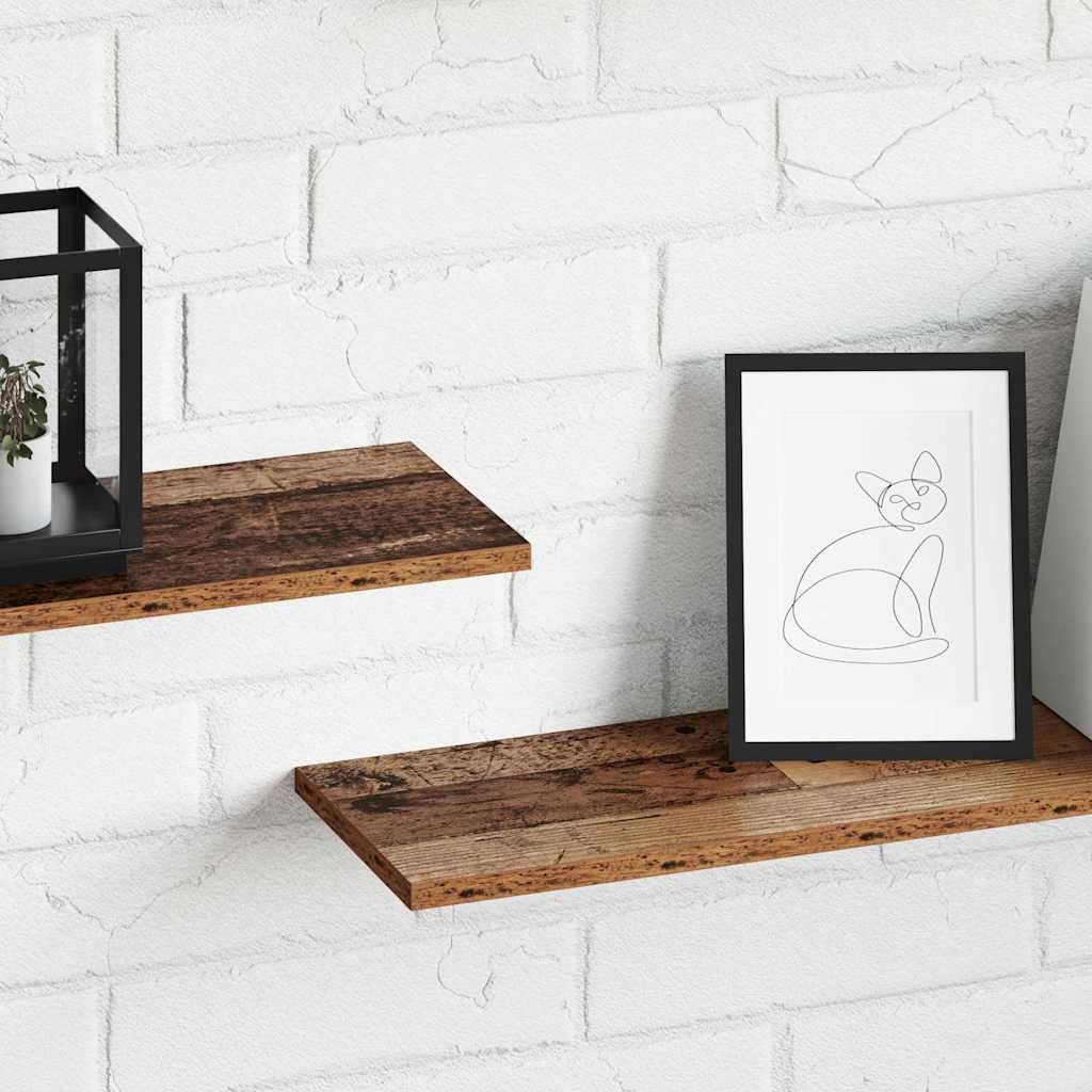 vidaXL Boekenplank Bord 4 pcs Bruin 100 x 20 x 1.5 cm Bewerkt hout