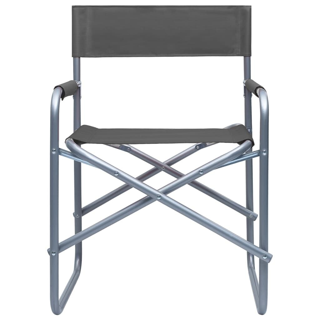 vidaXL Regisseursstoelen 2 st staal grijs