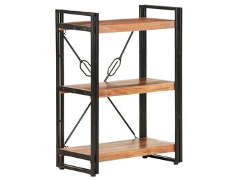 vidaXL Boekenkast met 3 schappen 60x30x80 cm massief acaciahout