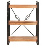 vidaXL Boekenkast met 3 schappen 60x30x80 cm massief acaciahout