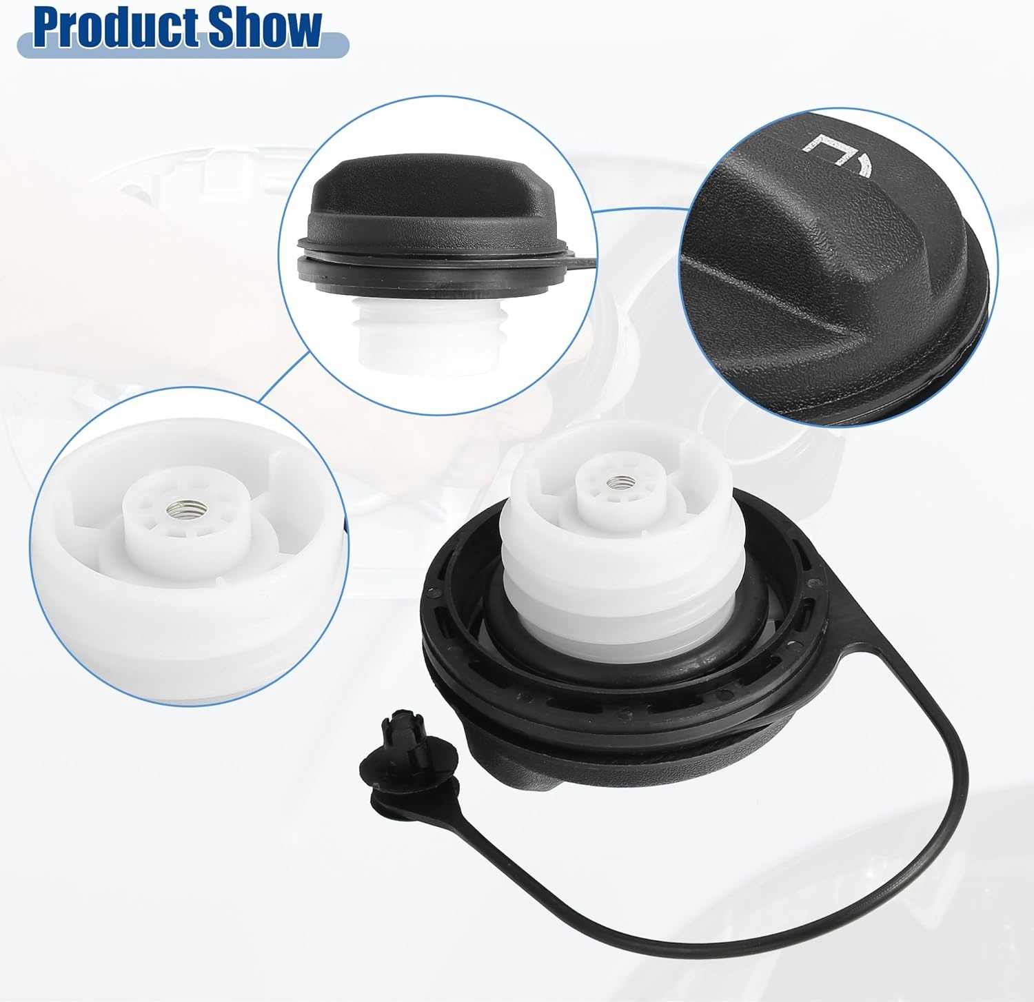 A ABSOPRO Brandstofklep Tankdop Zwart voor Chevrolet Spark 2010-2012