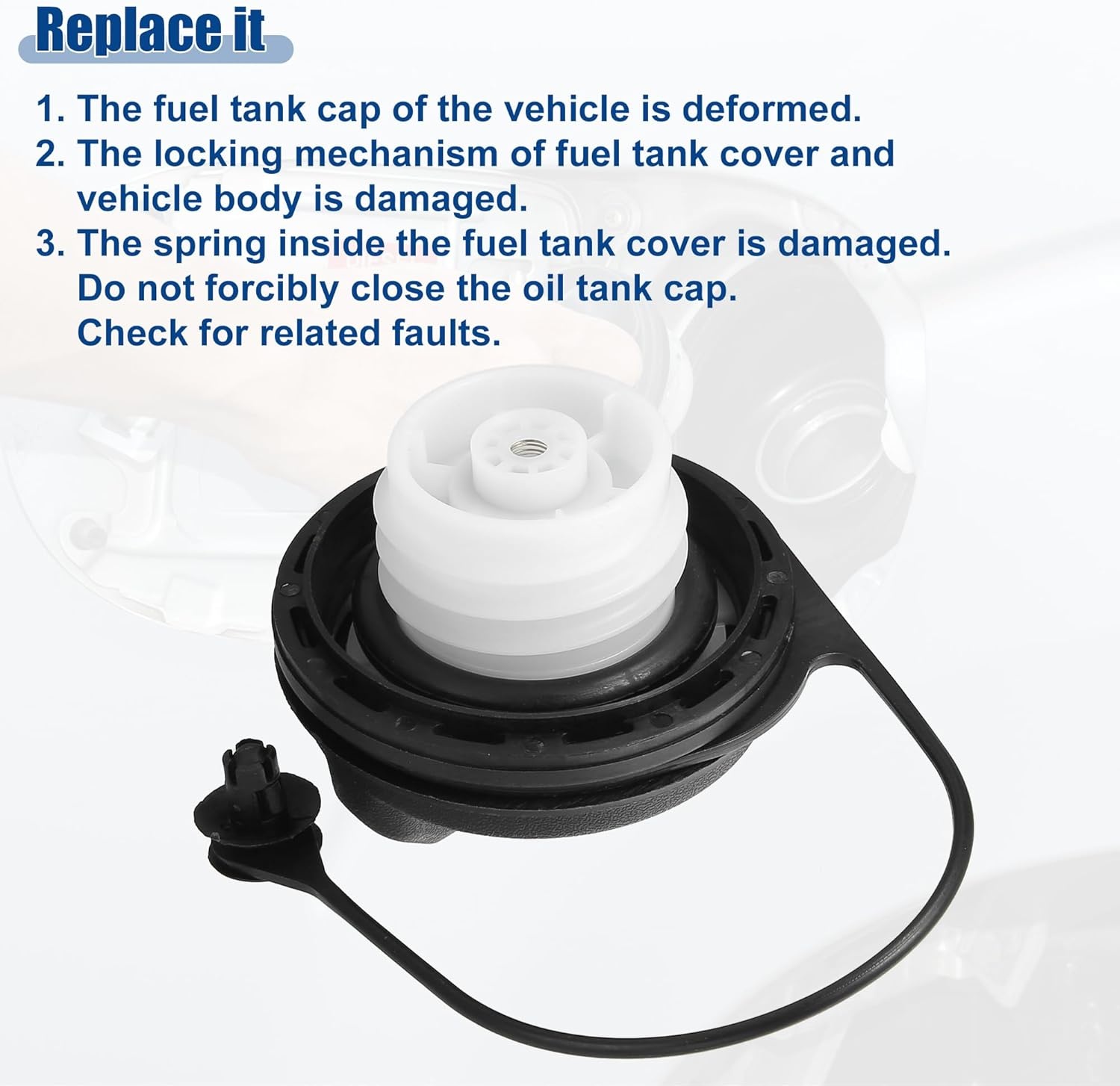 A ABSOPRO Brandstofklep Tankdop Zwart voor Chevrolet Spark 2010-2012