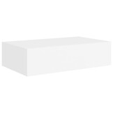 vidaXL Wandschap met lade 40x23,5x10 cm MDF wit