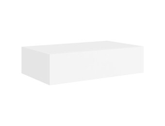 vidaXL Wandschap met lade 40x23,5x10 cm MDF wit