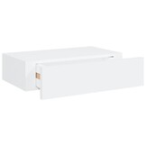 vidaXL Wandschap met lade 40x23,5x10 cm MDF wit